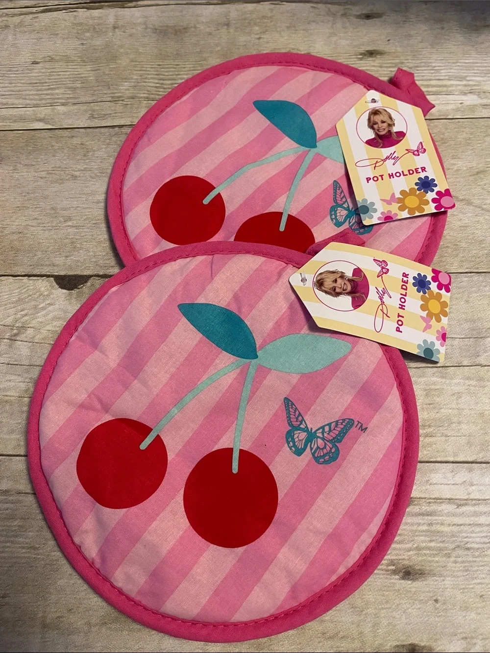 Bundle of 7 Cherries Kitchen Decor, Bag Holder, Dish Drying Mat & More